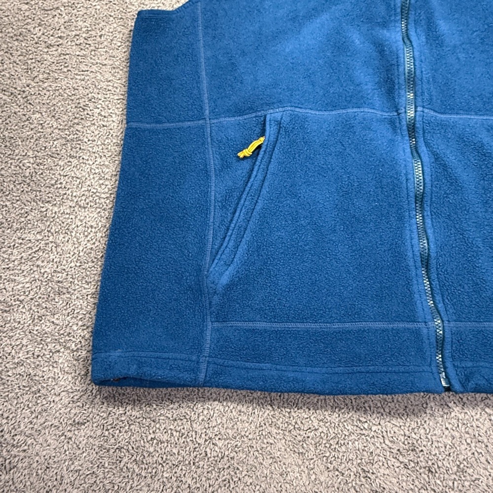 L.L.Bean Vest Mens 2XL Tall‎ Blue Fleece Full Zip Pockets Recycled Polyester - Picture 4 of 11
